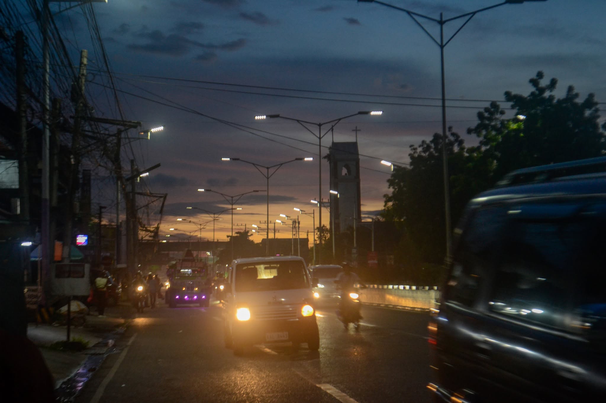 Street photograph at dusk